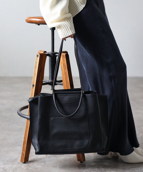 【人気商品】2WAYバーハンドルトートバッグ 17-1135